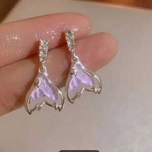 Mermaid tail stud earrings